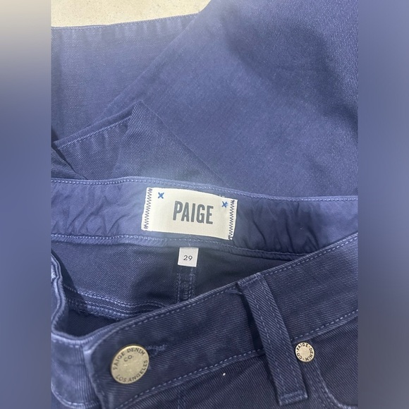 Paige Skinny Crop Jeans Women’s 29 Zipper Hem Blue - Picture 3 of 11